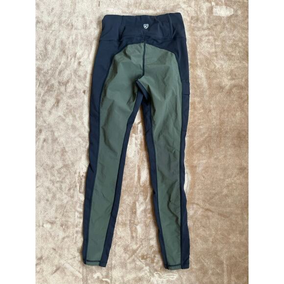 Kuhl Transcender Black Green Leggings Pocket Drawstring Women's Size XS - Picture 2 of 6